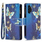 BF03 Pattern Printing Phone Case for Samsung Galaxy A13 4G / A13 5G / A04 4G (164.4mm) PU Leather Zipper Wallet Stand with Strap