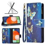 BF03 Pattern Printing Phone Case for Samsung Galaxy A13 4G / A13 5G / A04 4G (164.4mm) PU Leather Zipper Wallet Stand with Strap