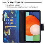 BF03 Pattern Printing Phone Case for Samsung Galaxy A13 4G / A13 5G / A04 4G (164.4mm) PU Leather Zipper Wallet Stand with Strap