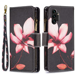 BF03 Pattern Printing Phone Case for Samsung Galaxy A13 4G / A13 5G / A04 4G (164.4mm) PU Leather Zipper Wallet Stand with Strap