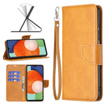 Samsung Galaxy A13 4G / A13 5G / A04 4G (164,4 x 76,3 x 9,1 mm), tekstureret PU-læder-folio-flip-etui med stativ, magnetisk mobilcover og rem