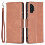 Samsung Galaxy A13 4G / A13 5G / A04 4G (164,4 x 76,3 x 9,1 mm), tekstureret PU-læder-folio-flip-etui med stativ, magnetisk mobilcover og rem