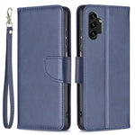Samsung Galaxy A13 4G / A13 5G / A04 4G (164,4 x 76,3 x 9,1 mm), tekstureret PU-læder-folio-flip-etui med stativ, magnetisk mobilcover og rem