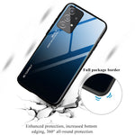For Samsung Galaxy A33 5G Drop-proof Anti-scratch Gradient Tempered Glass Protective Cover TPU Frame Cell Phone Case