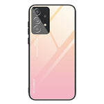 Samsung Galaxy A33 5G Stoppsäkert Reptåligt Gradient Härdat Glas Skyddsfodral TPU Ram Mobilskal