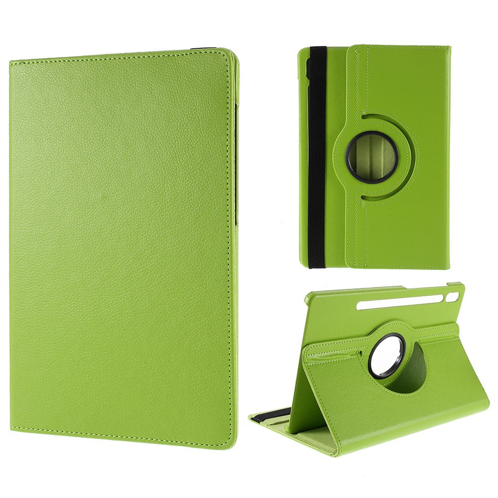Til Samsung Galaxy Tab S10 FE / S9 FE / S9 / S8 / S7 Tablet Etui Roterende Stand PU-læder Cover med Elastikbånd