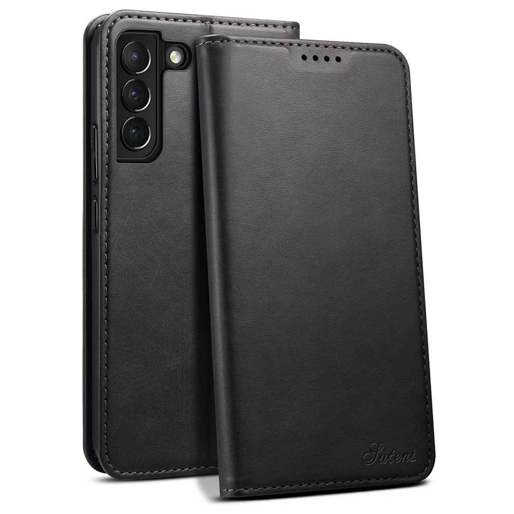 SUTENI til Samsung Galaxy S22+ 5G Selvsugende Magnetisk Godt Beskyttet Stander Tegnebog Læder Anti-ridse Telefoncover