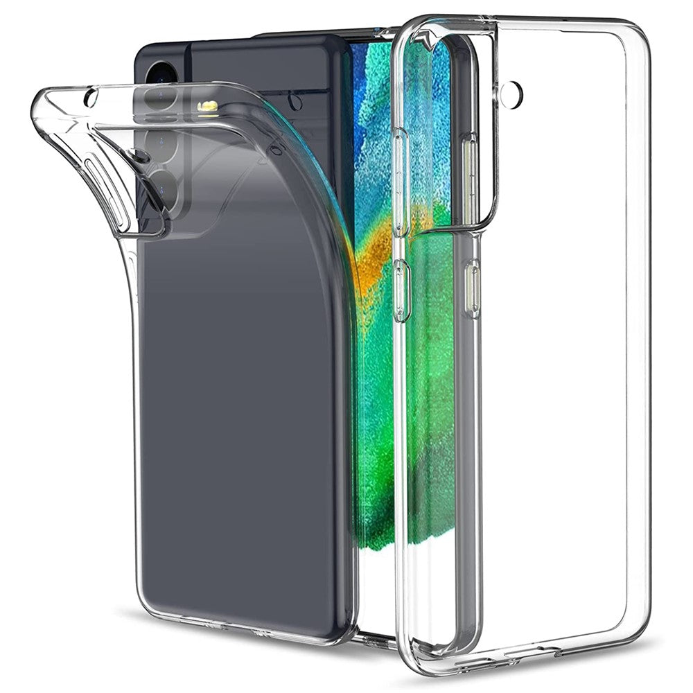 Samsung Galaxy S22 5G-mobilcover med præcise udskæringer, klar, blød TPU, modstandsdygtigt over for fingeraftryk, velbeskyttet mobilcover