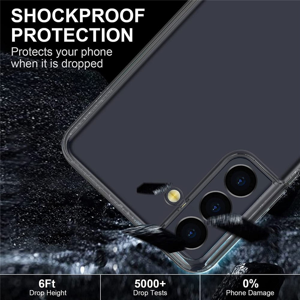 Samsung Galaxy S22 5G-mobilcover med præcise udskæringer, klar, blød TPU, modstandsdygtigt over for fingeraftryk, velbeskyttet mobilcover
