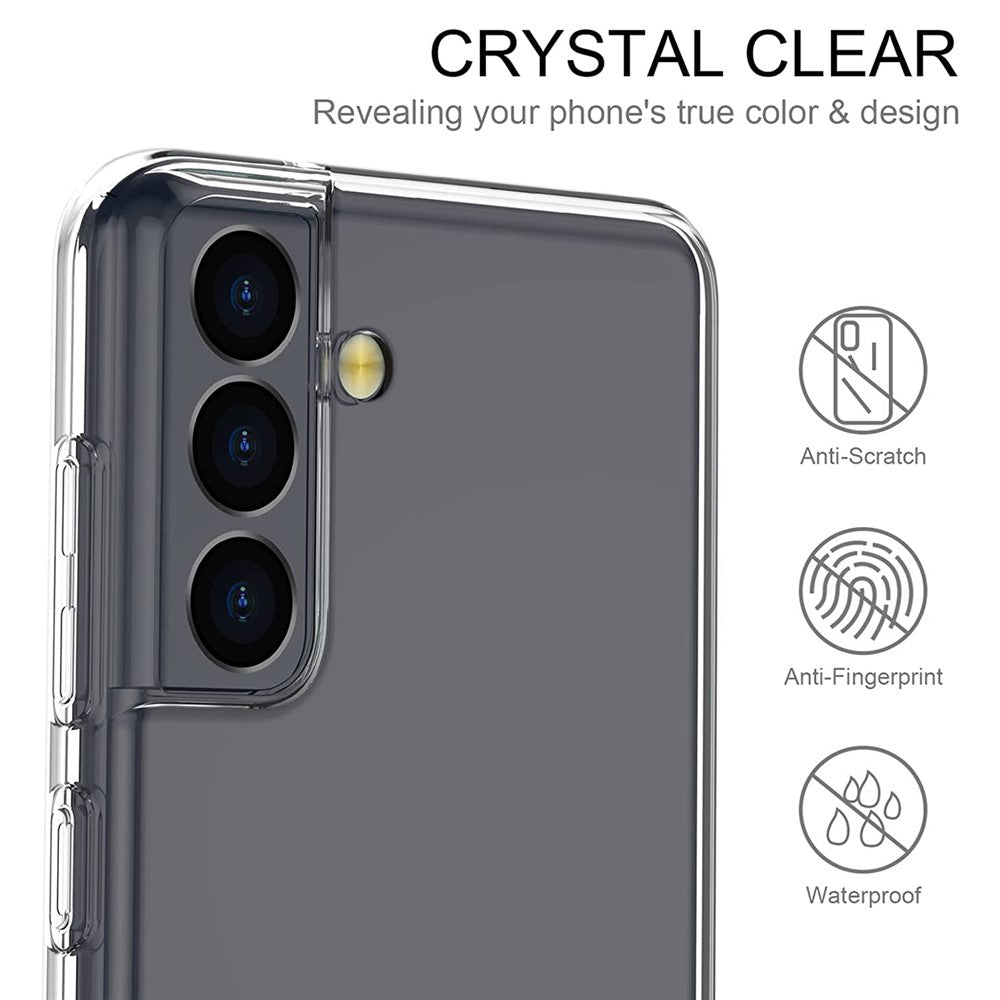 Samsung Galaxy S22 5G-mobilcover med præcise udskæringer, klar, blød TPU, modstandsdygtigt over for fingeraftryk, velbeskyttet mobilcover