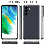 Samsung Galaxy S22 5G-mobilcover med præcise udskæringer, klar, blød TPU, modstandsdygtigt over for fingeraftryk, velbeskyttet mobilcover