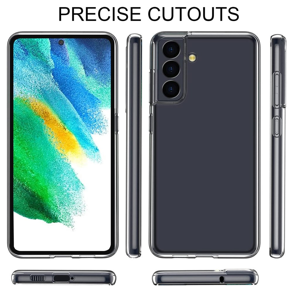 Samsung Galaxy S22 5G-mobilcover med præcise udskæringer, klar, blød TPU, modstandsdygtigt over for fingeraftryk, velbeskyttet mobilcover