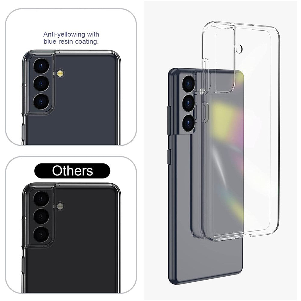 Samsung Galaxy S22 5G-mobilcover med præcise udskæringer, klar, blød TPU, modstandsdygtigt over for fingeraftryk, velbeskyttet mobilcover