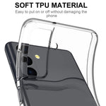 Samsung Galaxy S22 5G-mobilcover med præcise udskæringer, klar, blød TPU, modstandsdygtigt over for fingeraftryk, velbeskyttet mobilcover