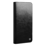QIALINO til Samsung Galaxy S22 5G Velbeskyttet Anti-fald Folio Flip Wallet Design Ægte Læder Mobiltelefon Cover