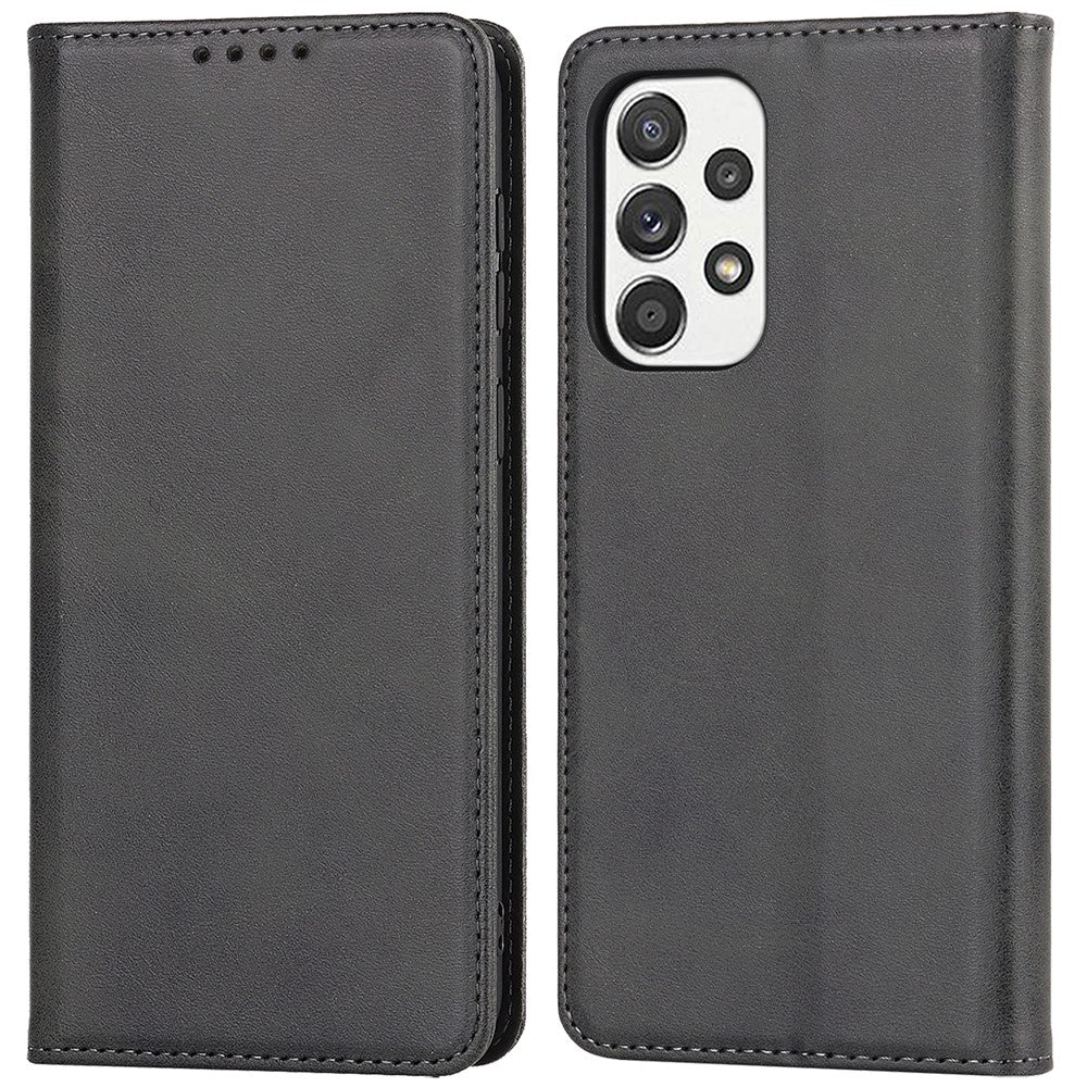 Magnetic Auto-absorbed PU Leather Case for Samsung Galaxy A33 5G, Folio Flip Wallet Stand Phone Cover