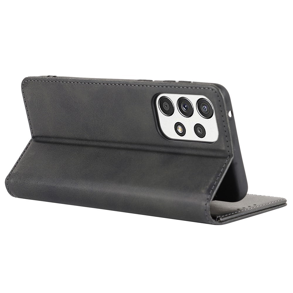 Magnetic Auto-absorbed PU Leather Case for Samsung Galaxy A33 5G, Folio Flip Wallet Stand Phone Cover