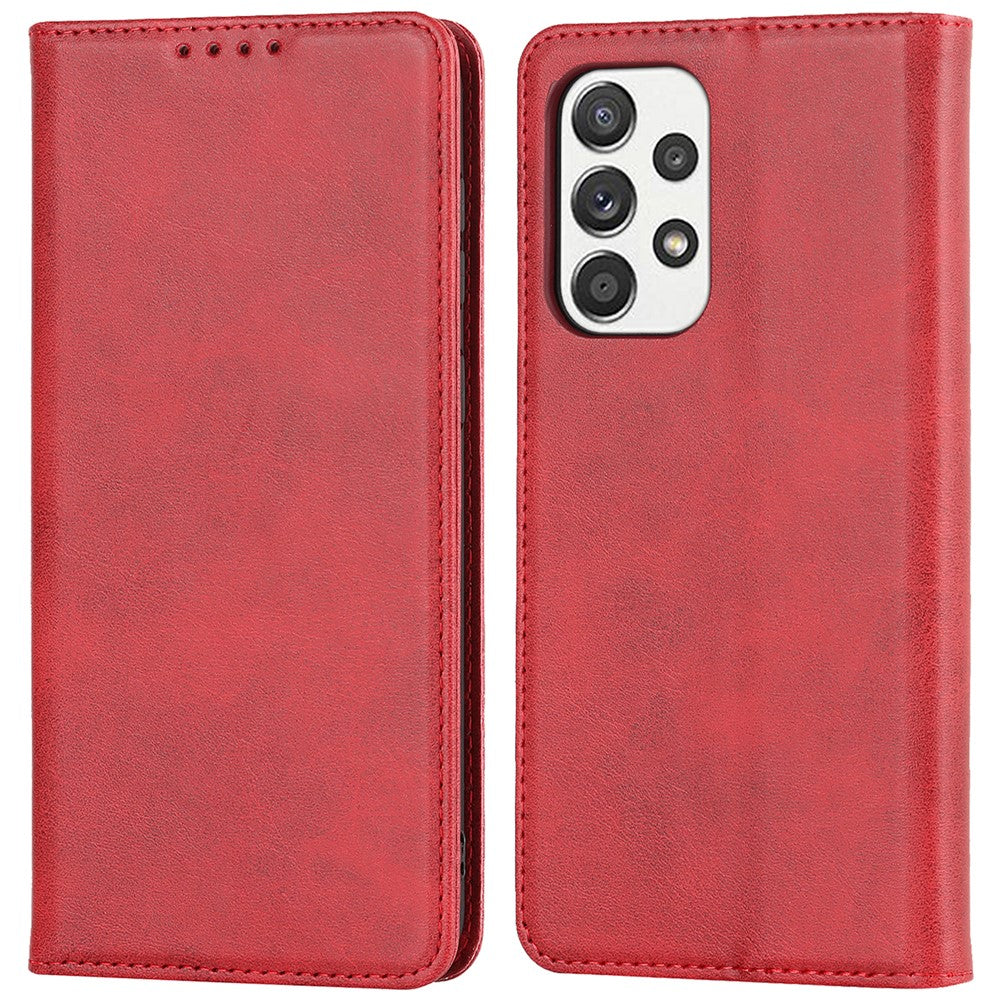 Magnetic Auto-absorbed PU Leather Case for Samsung Galaxy A33 5G, Folio Flip Wallet Stand Phone Cover