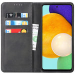 PU Læder + TPU Pung Telefonetui til Samsung Galaxy A53 5G, Sammenklappeligt Stander Magnetisk Automatisk Lukning Cover