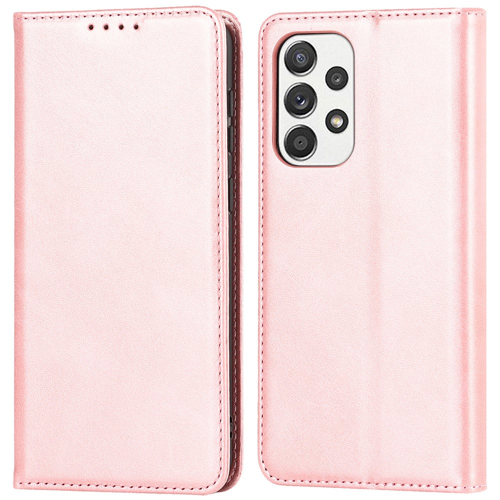 PU Læder + TPU Pung Telefonetui til Samsung Galaxy A53 5G, Sammenklappeligt Stander Magnetisk Automatisk Lukning Cover