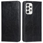 For Samsung Galaxy A33 5G Magnetic Auto Closing Crazy Horse Texture Genuine Leather Cover Drop-proof Protection Stand Flip Wallet Case