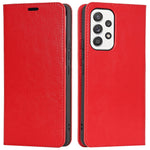 For Samsung Galaxy A33 5G Magnetic Auto Closing Crazy Horse Texture Genuine Leather Cover Drop-proof Protection Stand Flip Wallet Case