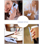 Samsung Galaxy S22 Ultra 5G Fingerring Stöddesign Reptålig Enfärgad Flytande Silikon Mobilskal