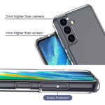For Samsung Galaxy S22+ 5G Soft TPU Clear Anti-fingerprint Cover with Full Glue 0.1mm Tempered Glass Screen Protector (Support Fingerprint Unlocking)