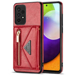 N.BEKUS for Samsung Galaxy A72 4G/5G Zippered Pocket Wallet Kickstand Design PU Leather + TPU Phone Case