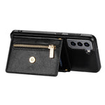 N.BEKUS för Samsung Galaxy S21 4G/5G Stativdesign Plånbok Dubbelskiktat Skydd PU-läder + TPU Mobilskal