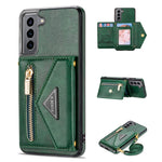 N.BEKUS for Samsung Galaxy S21 4G/5G Kickstand Design Wallet Dual-layer Protection PU Leather + TPU Cell Phone Case