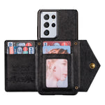 N.BEKUS för Samsung Galaxy S21 Ultra 5G Dubbelskiktat Skyddande PU-läder + TPU Stativdesign Plånboksfodral Mobilmobilfodral