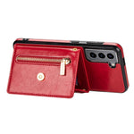 N.BEKUS for Samsung Galaxy S22+ 5G Case, PU Leather Coated TPU Kickstand Cover with Card Slots Holder and Strap