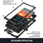 For Samsung Galaxy S22 Ultra 5G Precise Cutouts Shockproof Dustproof Drop-proof Kickstand Phone Case TPU + Metal Hybrid Cover