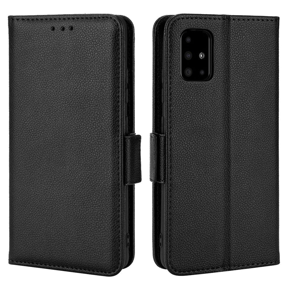 For Samsung Galaxy A51 5G SM-A516 PU Leather Flip Phone Case Litchi Texture Wallet Stand Shockproof Protective Cover