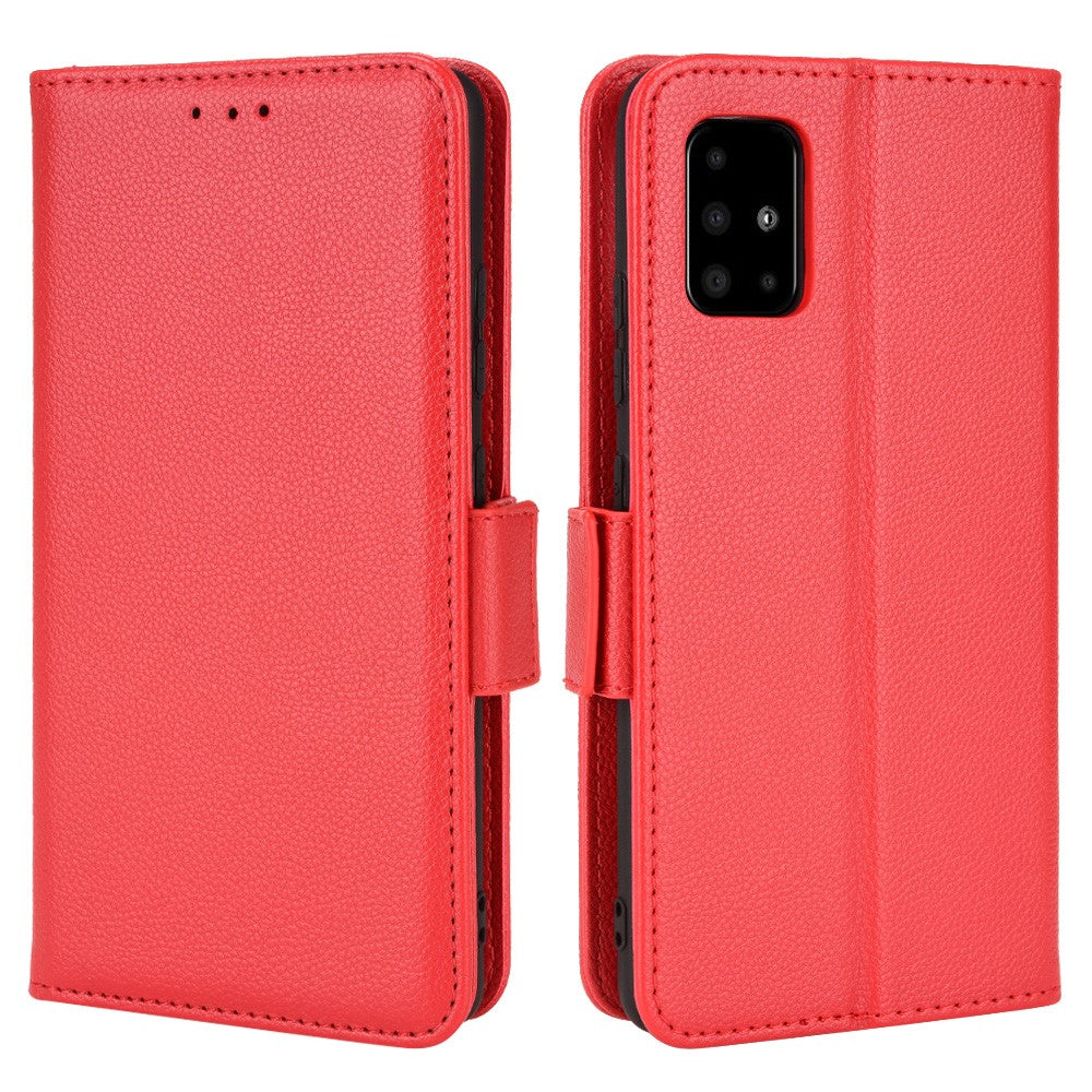 For Samsung Galaxy A51 5G SM-A516 PU Leather Flip Phone Case Litchi Texture Wallet Stand Shockproof Protective Cover