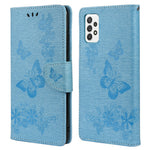 For Samsung Galaxy A23 5G (Global) Big Butterflies Imprinted Leather Stand Case Wallet Cover