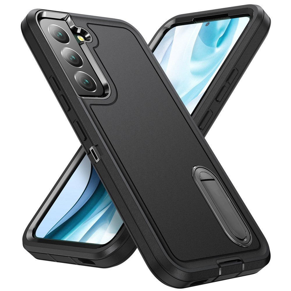 Defender Series Anti-drop Hard PC + Soft TPU Phone Case for Samsung Galaxy S22+ 5G, Hidden Kickstand Protective Cover