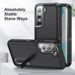 Defender Series Anti-drop Hard PC + Soft TPU Phone Case for Samsung Galaxy S22+ 5G, Hidden Kickstand Protective Cover