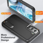 Defender Series Anti-drop Hard PC + Soft TPU Phone Case for Samsung Galaxy S22+ 5G, Hidden Kickstand Protective Cover