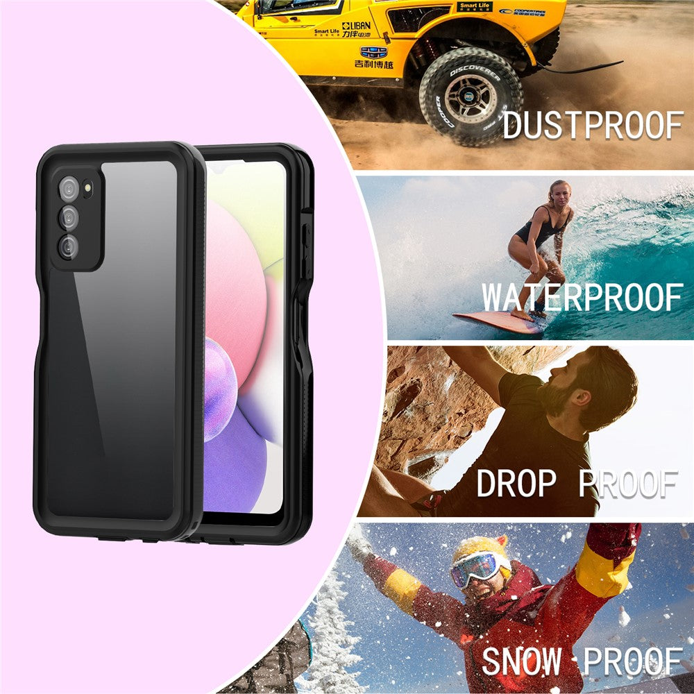 SHELLBOX For Samsung Galaxy A03s (165.8mm) (US) Dustproof IP68 Waterproof Case Phone Cover Support Fingerprint Unlocking