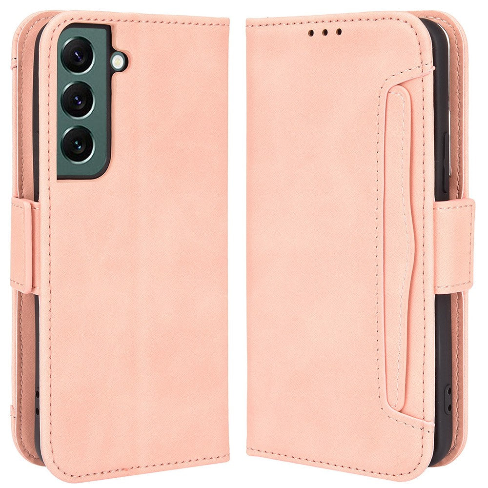 Kortholder Lædercover til Samsung Galaxy S22+ 5G, Wallet Stand Beskyttelsescover