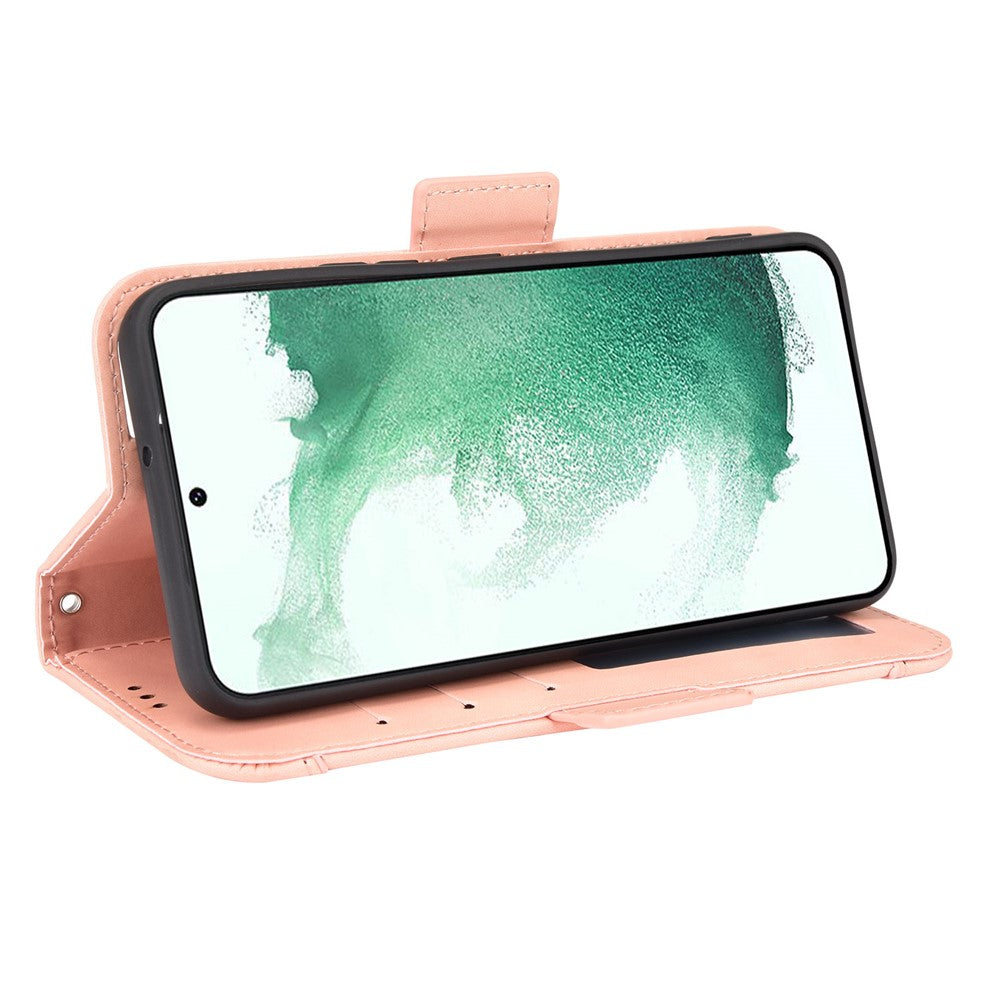 Kortholder Lædercover til Samsung Galaxy S22+ 5G, Wallet Stand Beskyttelsescover