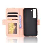 Multiple Card Slots Leather Case for Samsung Galaxy S22+ 5G, Wallet Stand Protective Phone Cover