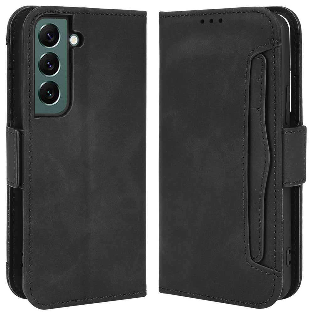 Kortholder Lædercover til Samsung Galaxy S22+ 5G, Wallet Stand Beskyttelsescover