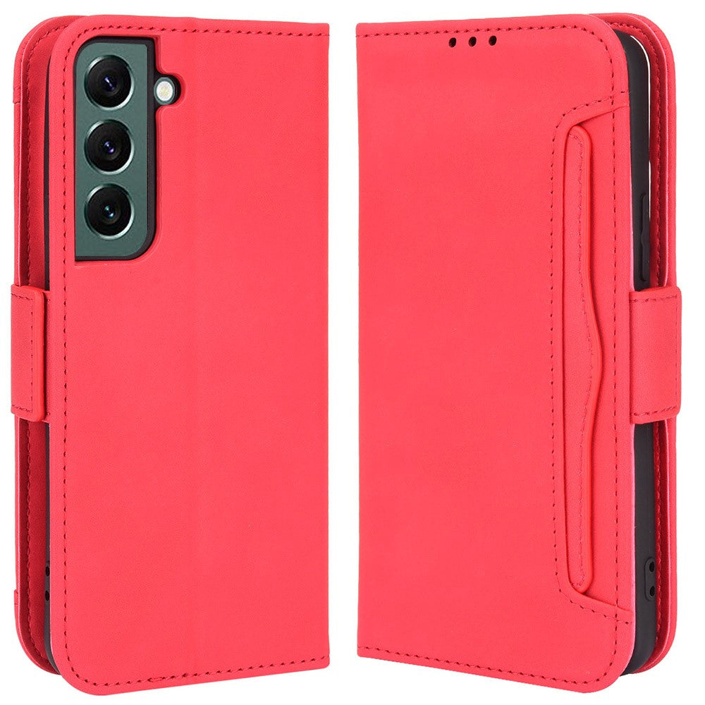 Kortholder Lædercover til Samsung Galaxy S22+ 5G, Wallet Stand Beskyttelsescover