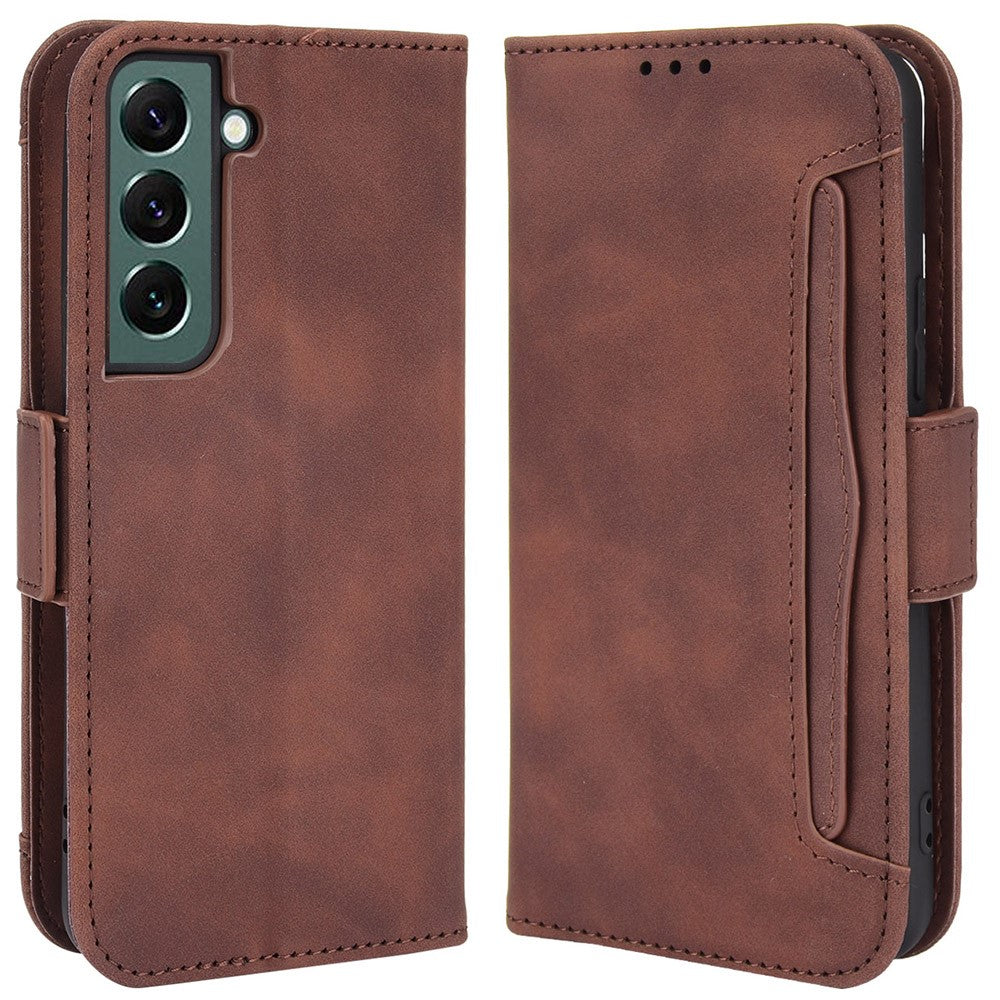 Kortholder Lædercover til Samsung Galaxy S22+ 5G, Wallet Stand Beskyttelsescover