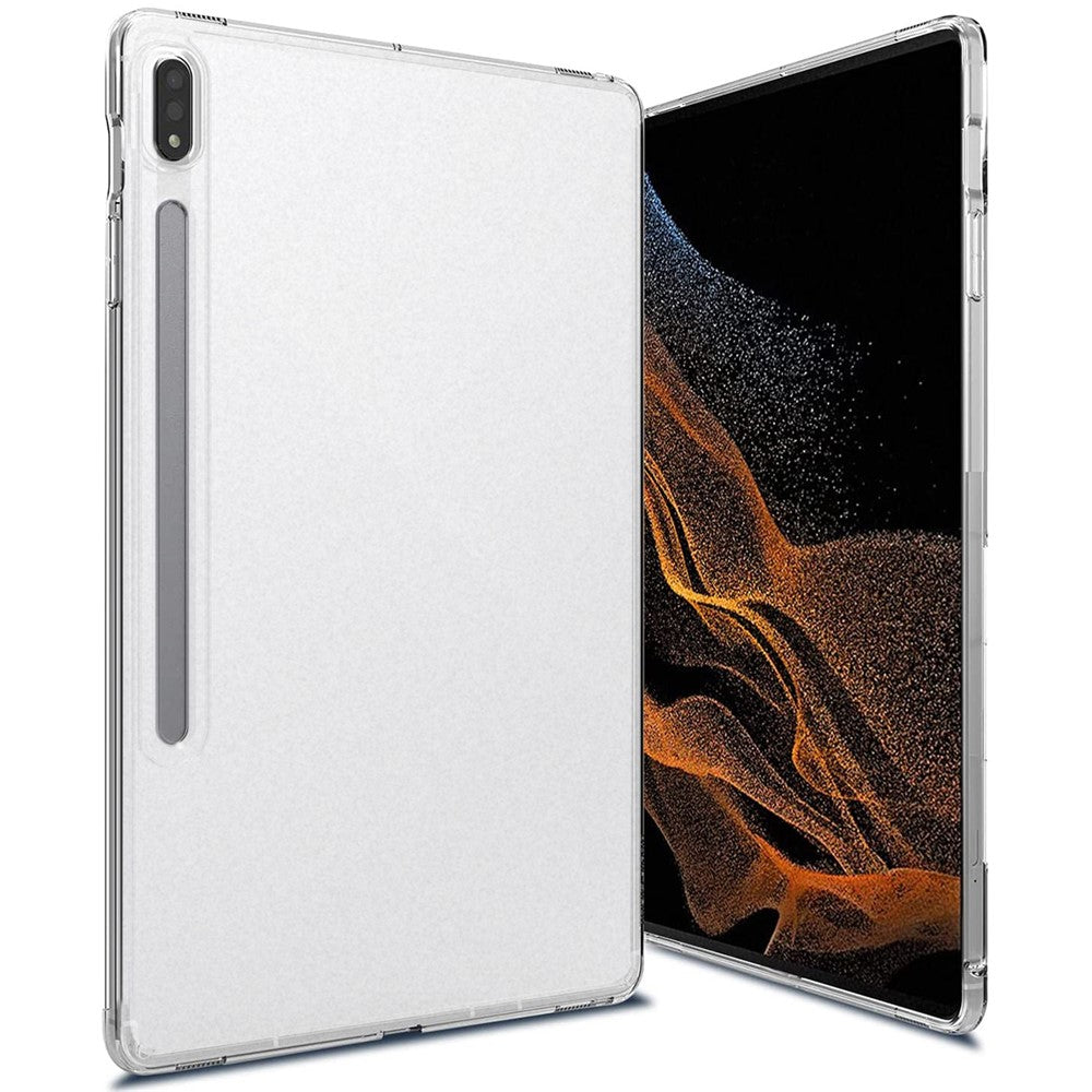 Til Samsung Galaxy Tab S8 Ultra Glossy Surface Inner Matte Finish Tablet-etui Ridsefast Blød TPU-skal