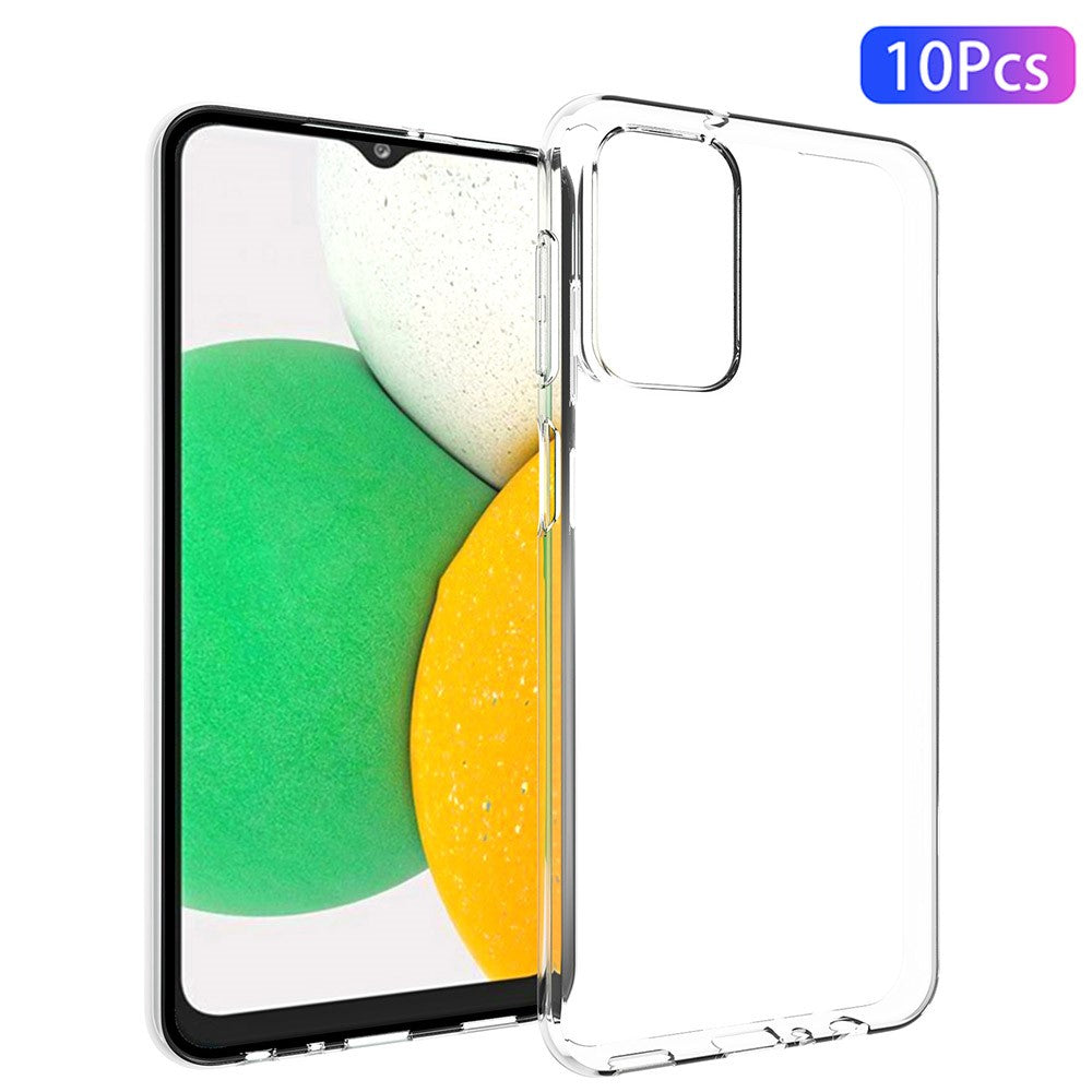 10 Stk./Pakke Gennemsigtigt Anti-vandmærke Cover til Samsung Galaxy A23, Blødt TPU Let Præcist Udskåret Bagside Cover Beskytter