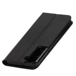Crazy Horse Texture Genuine Leather Phone Cover for Samsung Galaxy S22+ 5G, Wallet Stand Protective Case